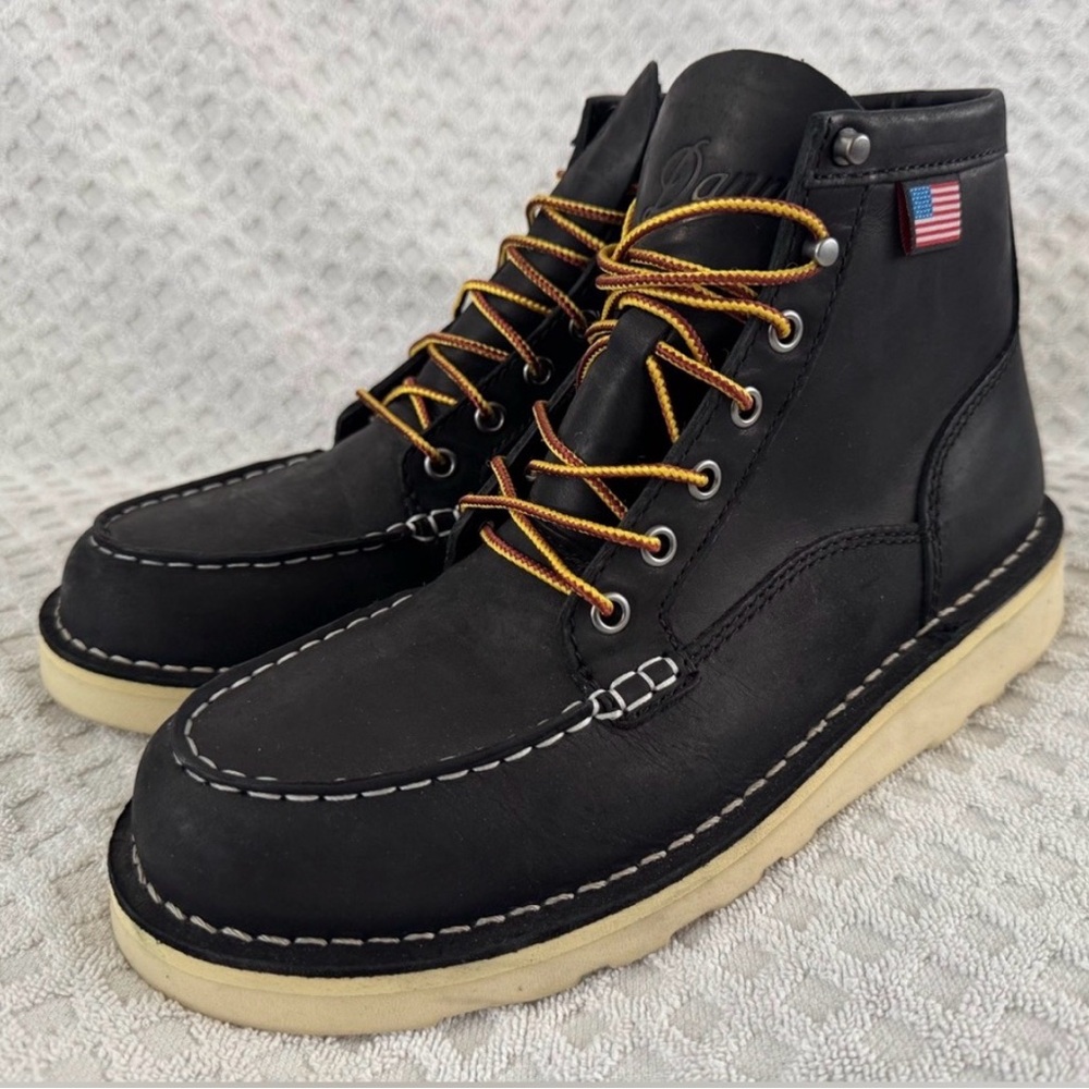Danner Black Leather Boots with Tan Laces